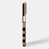 Zwart en bruin geruit gestreept gepersonaliseerd Case-Mate iPhone case (Achterkant / Rechts)