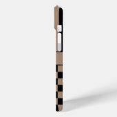 Zwart en bruin geruit gestreepte gepersonaliseerde Case-Mate iPhone case (Achterkant / Links)