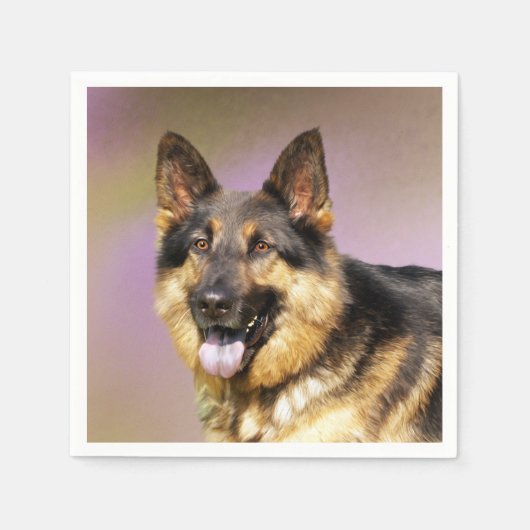 Zwart en bruin GSD Servetten (Voorkant)