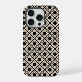 Zwart en bruin iPhone 15 pro case