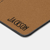 Zwart en bruin leer bureaumat (Hoek)