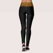 Zwart en bruin leggings (Achterkant)