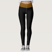 Zwart en bruin leggings (Voorkant)