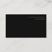 Zwart en bruin minimalistisch financieel adviseur visitekaartje (Voorkant)