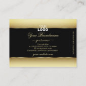 Zwart en bruin Ombre Logo Dark Gold Decor Lijst Visitekaartje (Achterkant)