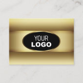 Zwart en bruin Ombre Logo Dark Gold Decor Lijst Visitekaartje (Voorkant)