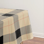 Zwart en bruin Plaid / tartan patroon tafelkleed (Voorbeeld)