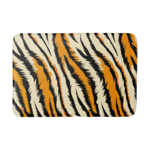 Zwart en bruin tijgerstrepenpatroon badmat