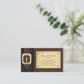 Zwart en Bruin Zadeltas Visitekaartje (Staand voorkant)