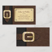 Zwart en Bruin Zadeltas Visitekaartje (Voorkant / Achterkant)