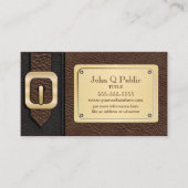 Zwart en Bruin Zadeltas Visitekaartje (Voorkant)