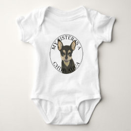 Zwart en bruine Chihuahua-hond grote zus Romper