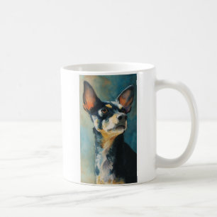 Zwart- en bruine chihuahua waterkleur portret koffiemok