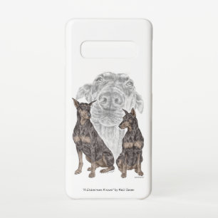 Zwart en bruine Dobermann honden Samsung Galaxy S10 Hoesje