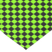 zwart en Chartreuse groen - retro dambord Tafelkleed (Gekanteld)