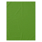 zwart en Chartreuse groen - retro dambord Tafelkleed (Voorkant)