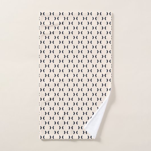 Zwart en Cream Chi Geometrisch Bad Handdoek (Handdoek)