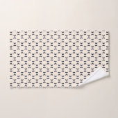 Zwart en Cream Chi Geometrisch Bad Handdoek (Handdoek)