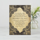  zwart en Cream Lace Kaart (Staand voorkant)