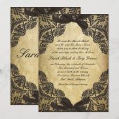  zwart en Cream Lace Kaart (Voorkant / Achterkant)