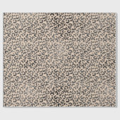 Zwart en Cream Leopard Print Cadeaupapier (Vlak)