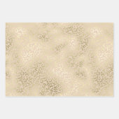 Zwart en Cream Leopard Print Inpakpapier Vel (Voorkant 3)