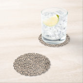 Zwart en Cream Leopard Print Kartonnen Onderzetters (Insitu)