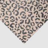Zwart en Cream Leopard Print Tissuepapier (Detail)
