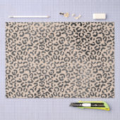 Zwart en Cream Leopard Print Tissuepapier (Craft)