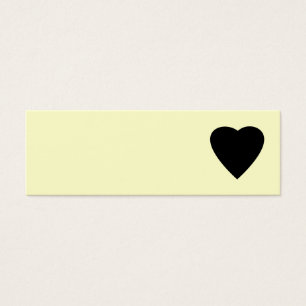 Zwart en Cream Love Heart Design. Mini Visitekaartjes