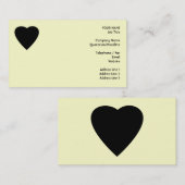 Zwart en Cream Love Heart Design. Visitekaartje (Voorkant / Achterkant)