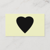 Zwart en Cream Love Heart Design. Visitekaartje (Achterkant)