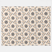 Zwart en Crème Celestial Dance Deken (Voorkant (Horizontaal))