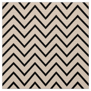 Zwart en Crème Chevron Bekledingsstof Stof