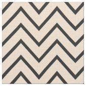 Zwart en crème Chevron bekledingsstof Stof (Close Up)