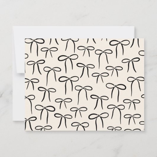 Zwart en Crème Eenvoudige Boog Persoonlijk Briefpa Notitiekaartje (Achterkant)