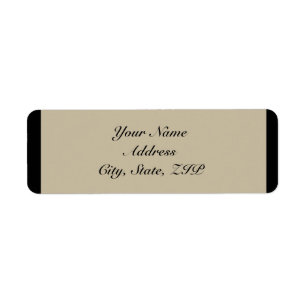 Zwart en Crème Floral reliëf bruiloft Multomap Etiket