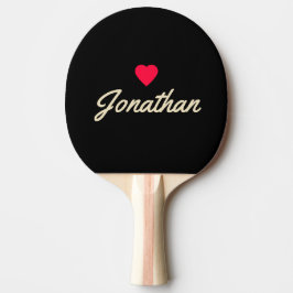 Zwart en Crème Kleurig Hart Signature Tafeltennisbatje
