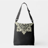 zwart en crème Medallion Crossbody Bag Crossbody Tas (Voorkant)