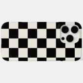 Zwart en Crème Retro Schaken Case-Mate iPhone Case (Achterkant (horizontaal))