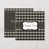 Zwart en crème ruit (Voorkant / Achterkant)