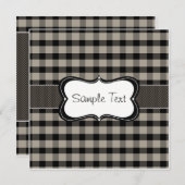 Zwart en crème ruitpatroon (Voorkant / Achterkant)