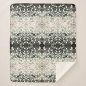 Zwart en crème streep sherpa deken (Voorkant)