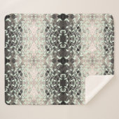 Zwart en crème streep sherpa deken (Voorkant (horizontaal))