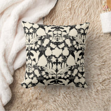 Zwart en Crème Volkskunst Otomi Symmetrisch Patroo