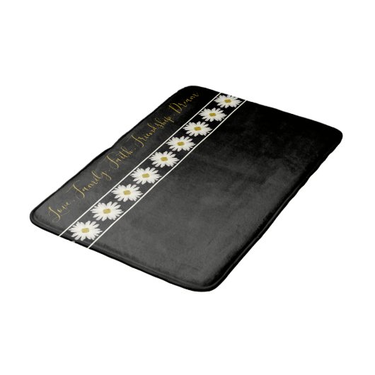 Zwart en crèmekleurig ventilator, geaccentreerd badmat (Gekanteld)