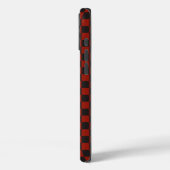 Zwart en diep rood dambordpatroon Case-Mate iPhone case (Achterkant / Links)