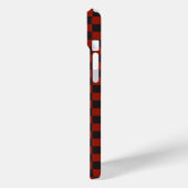 Zwart en diep rood dambordpatroon Case-Mate iPhone case (Achterkant / Links)
