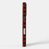 Zwart en diep rood schaakbordpatroon Case-Mate iPhone case (Achterkant / Rechts)