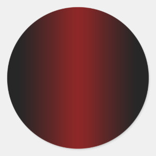 Zwart en diep rood verloop leeg ronde sticker